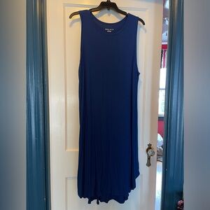 Royal blue sleeveless maxi dress